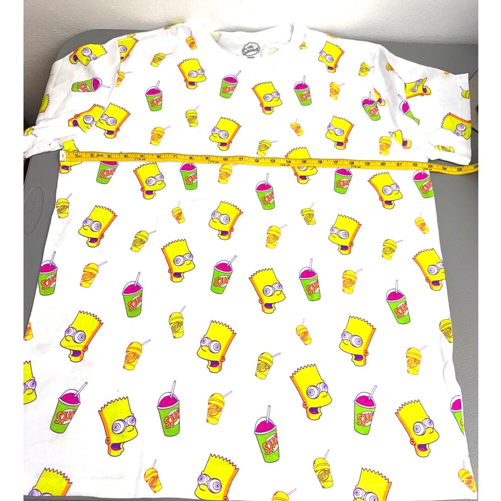 The Simpsons Bart All Over Print Tee XL NWOT Graphic Cartoon Shirt NWOT